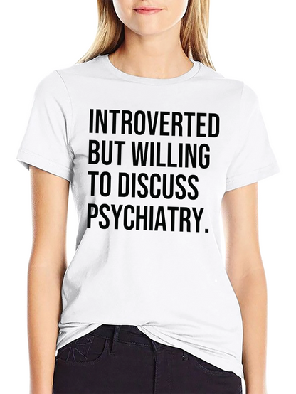 Camiseta Negra: Introvertido psiquiatría