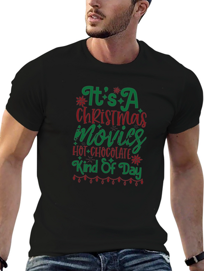 Camiseta Navideña Movies & Hot Chocolate