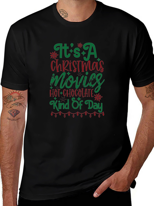 Camiseta Navideña Movies & Hot Chocolate