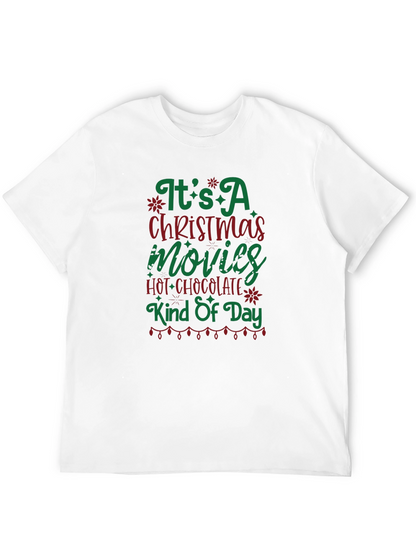 Camiseta Navideña Movies & Hot Chocolate