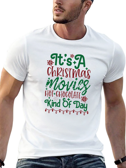 Camiseta Navideña Movies & Hot Chocolate
