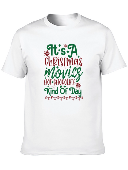 Camiseta Navideña Movies & Hot Chocolate