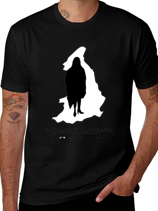 Camiseta Negra Pavement Mujer Silueta Moda