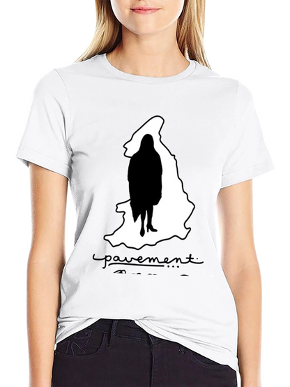 Camiseta Negra Pavement Mujer Silueta Moda