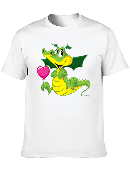 Camiseta Negra con Dragón y Corazón