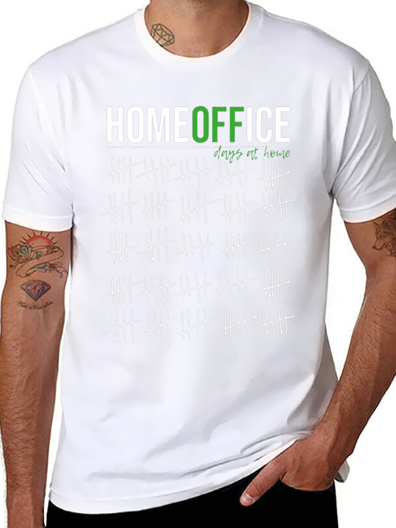 Camiseta Hombre Home Office - Días en Casa