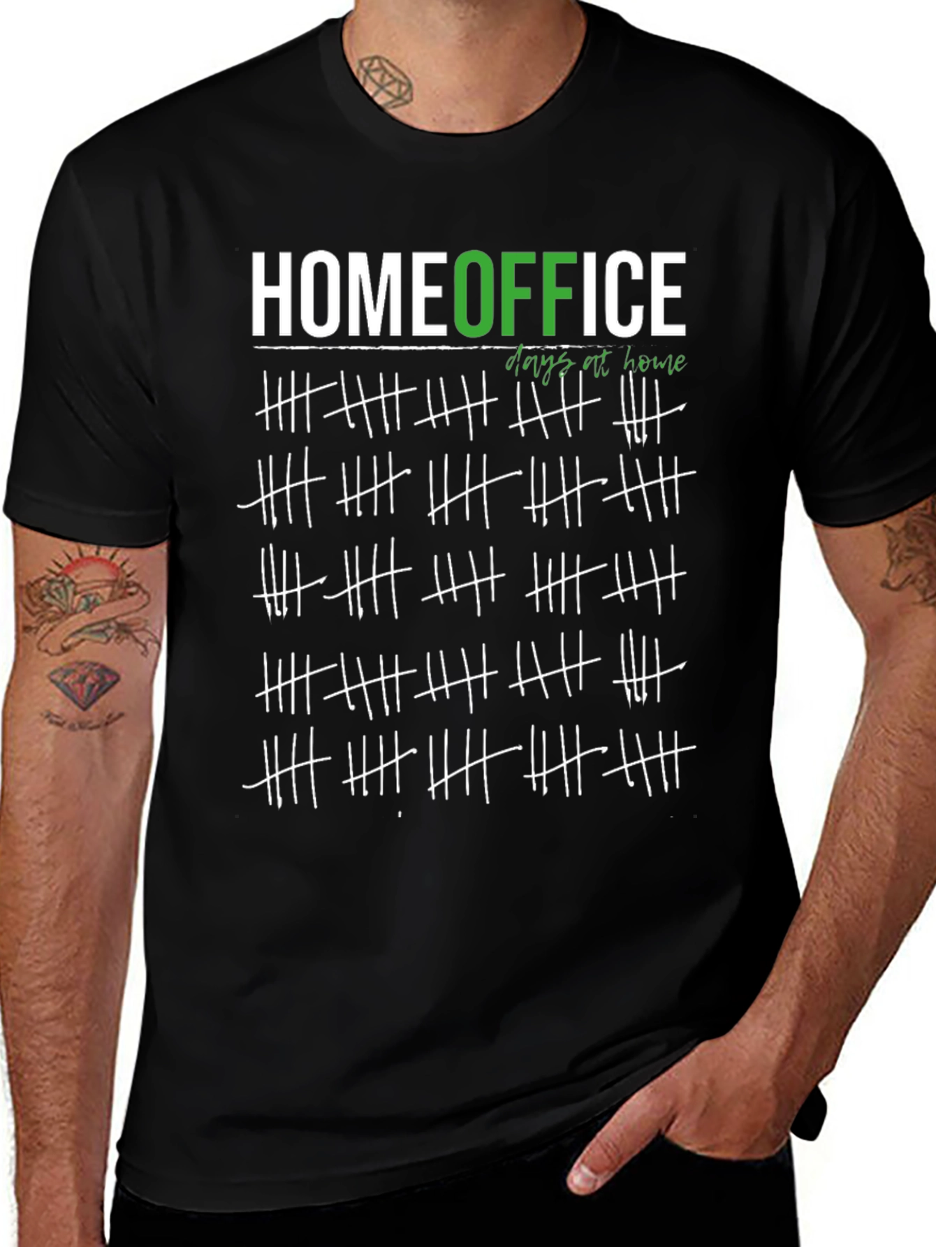 Camiseta Hombre Home Office - Días en Casa