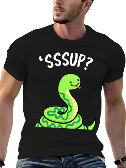 Camiseta Negra SSSup? con Serpiente Animada