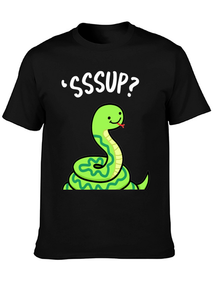 Camiseta Negra SSSup? con Serpiente Animada