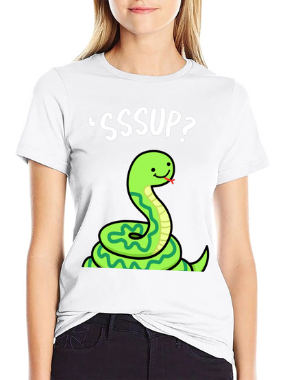 Camiseta Negra SSSup? con Serpiente Animada