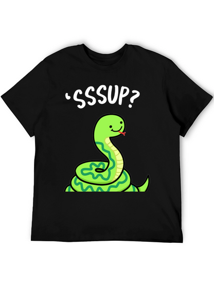 Camiseta Negra SSSup? con Serpiente Animada