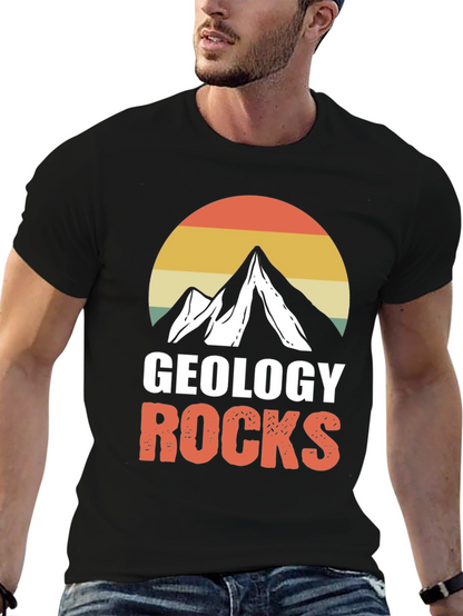 Camiseta Geología Rocks Montaña Retro