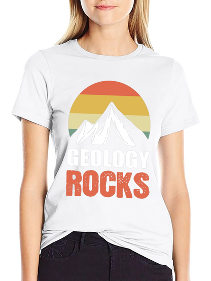 Camiseta Geología Rocks Montaña Retro