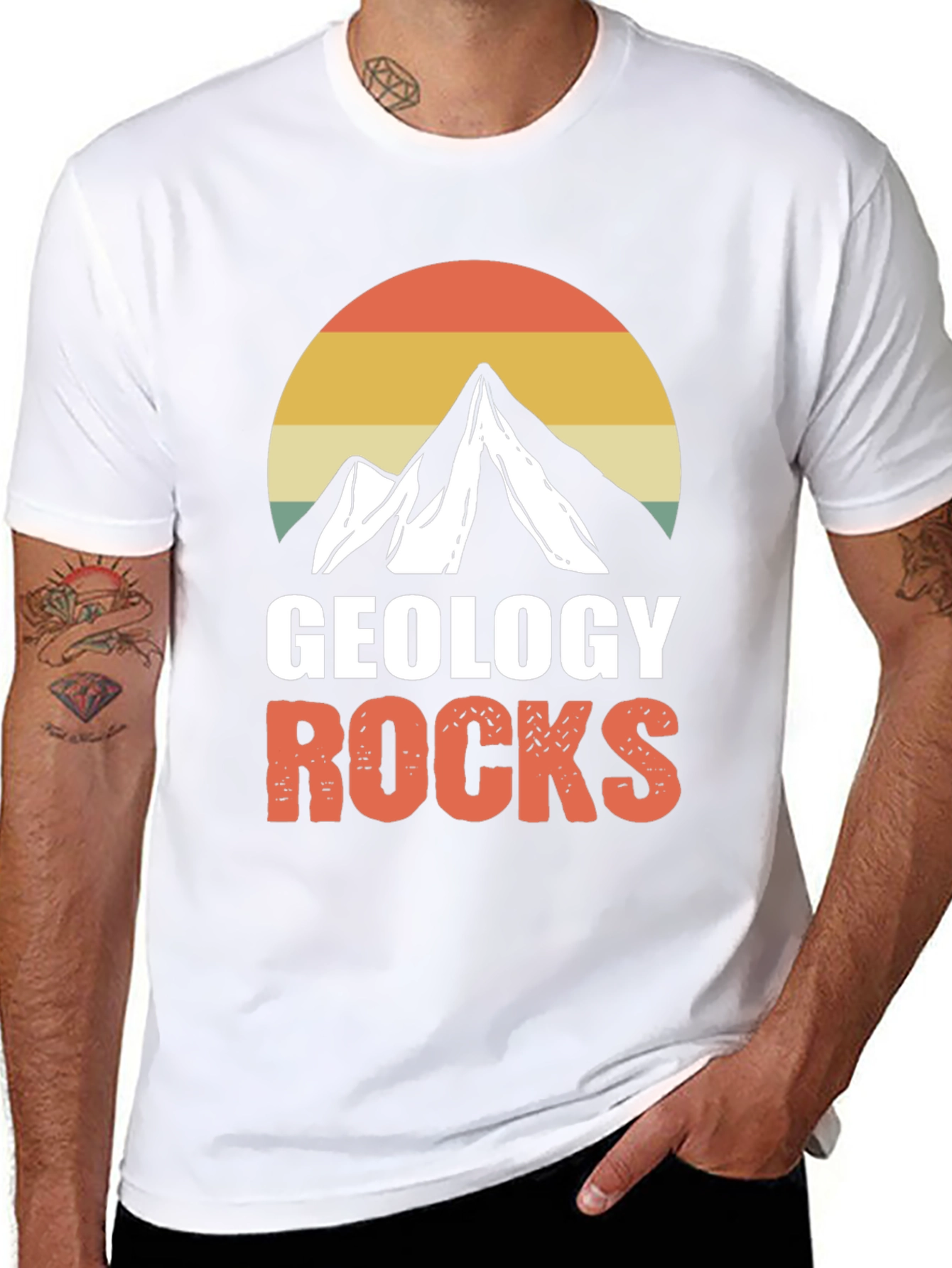 Camiseta Geología Rocks Montaña Retro