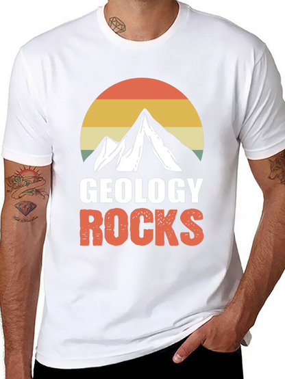 Camiseta Geología Rocks Montaña Retro