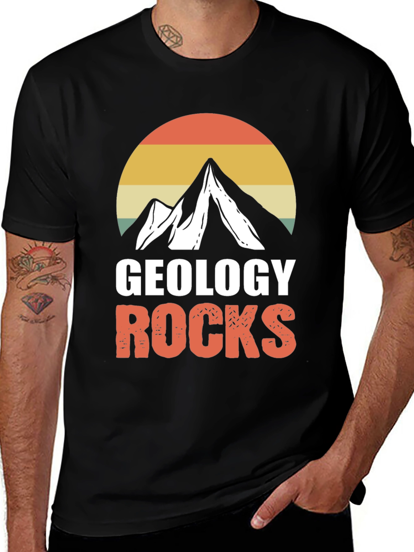 Camiseta Geología Rocks Montaña Retro