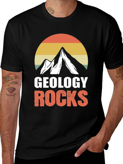 Camiseta Geología Rocks Montaña Retro