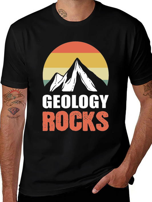 Camiseta Geología Rocks Montaña Retro