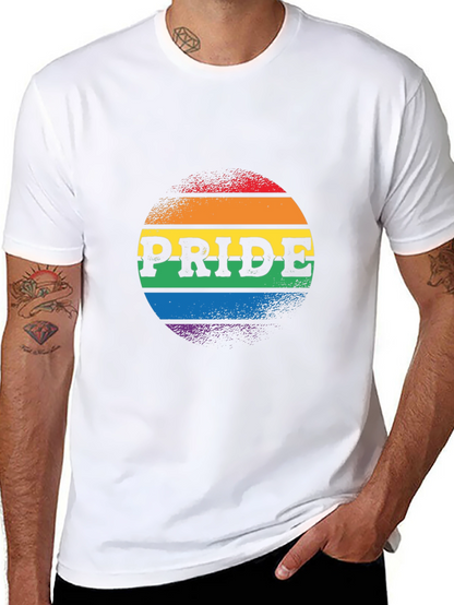 Camiseta Negra Orgullo LGBTQ+ Diseño Circular