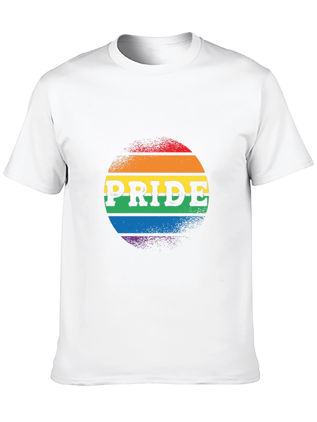 Camiseta Negra Orgullo LGBTQ+ Diseño Circular