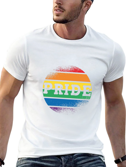 Camiseta Negra Orgullo LGBTQ+ Diseño Circular