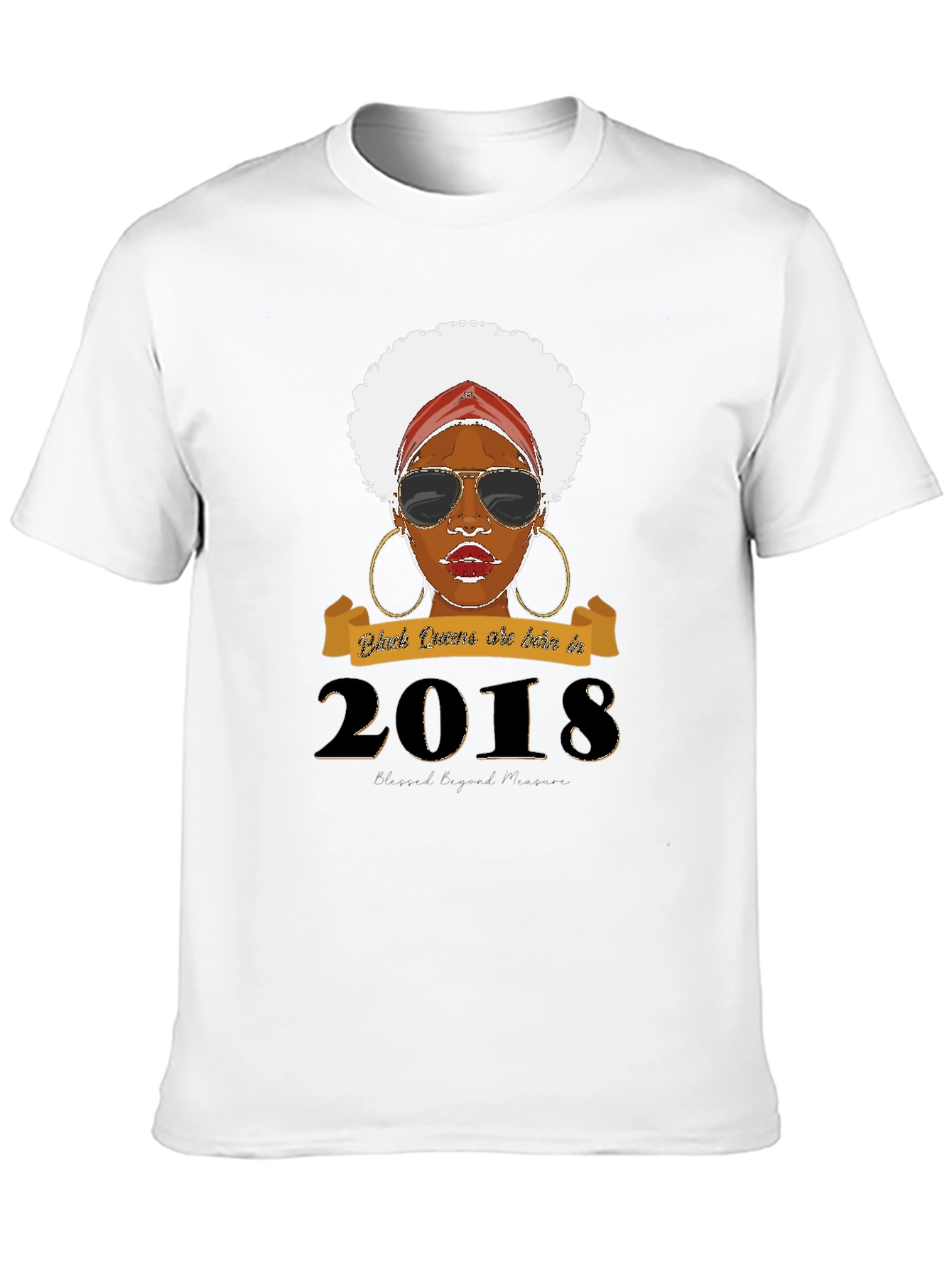 Camiseta Negra con Diseño Reina Afro 2013
