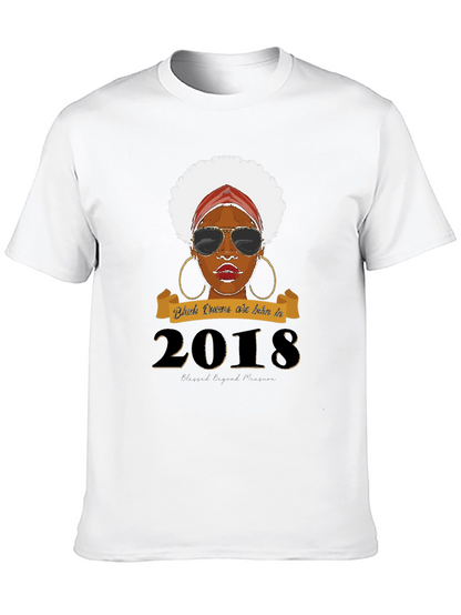 Camiseta Negra con Diseño Reina Afro 2013
