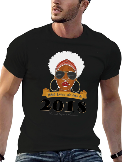 Camiseta Negra con Diseño Reina Afro 2013