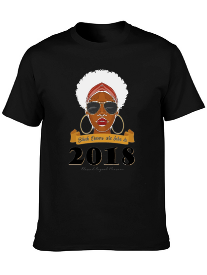 Camiseta Negra con Diseño Reina Afro 2013