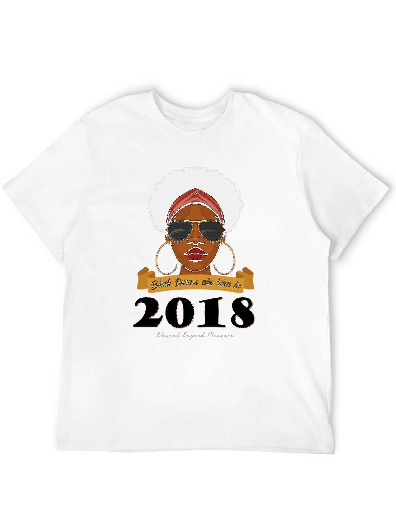 Camiseta Negra con Diseño Reina Afro 2013