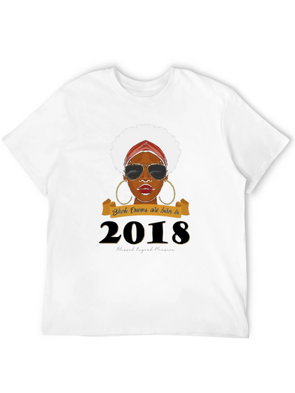 Camiseta Negra con Diseño Reina Afro 2013