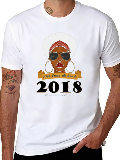 Camiseta Negra con Diseño Reina Afro 2013