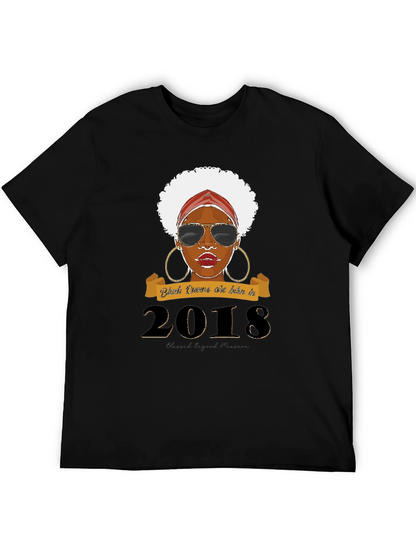 Camiseta Negra con Diseño Reina Afro 2013