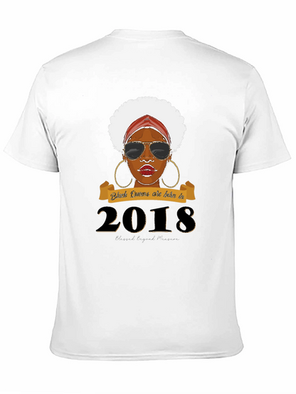 Camiseta Negra con Diseño Reina Afro 2013