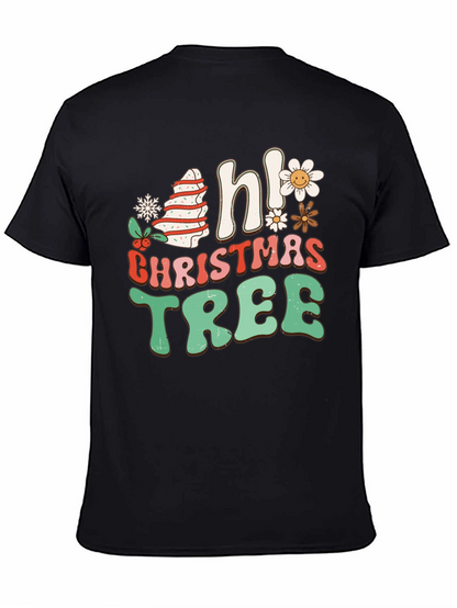 Camiseta Navideña Hi Christmas Tree Retro
