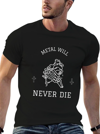 Camiseta Negra Metal Will Never Die