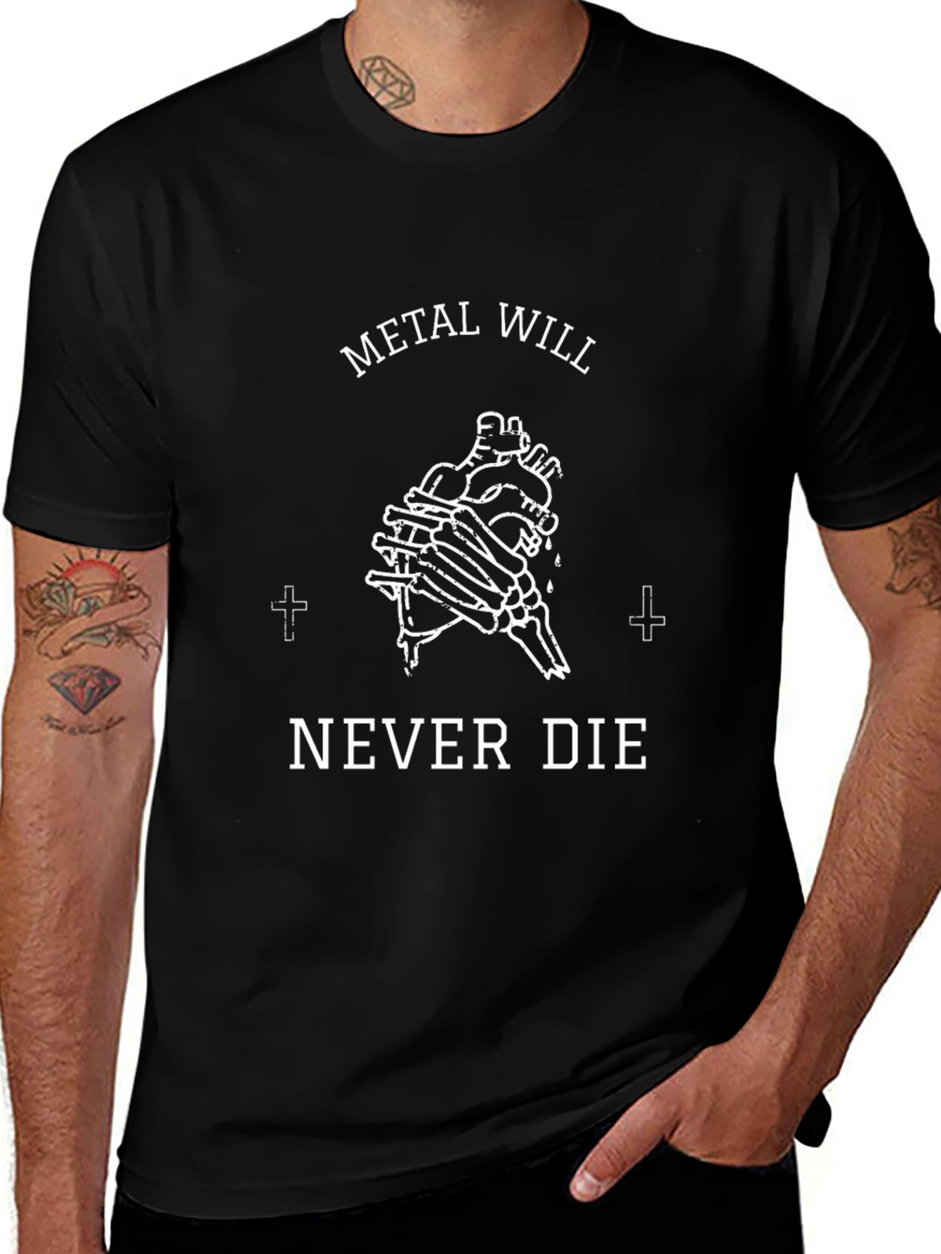 Camiseta Negra Metal Will Never Die