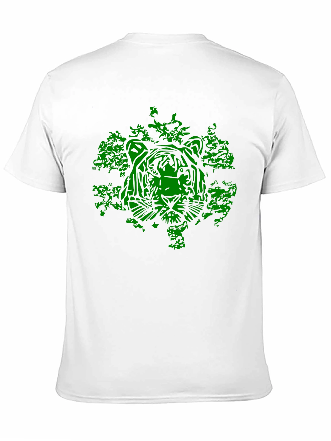 Camiseta Negra con Diseño de Tigre Verde