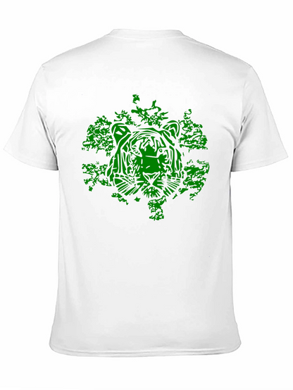 Camiseta Negra con Diseño de Tigre Verde