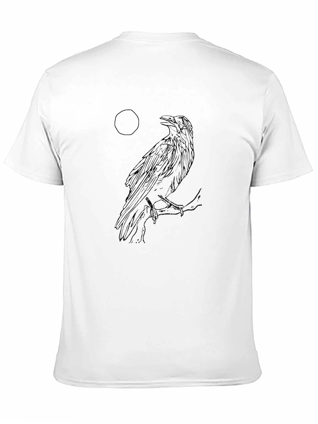 Camiseta Negra Cuervo y Luna