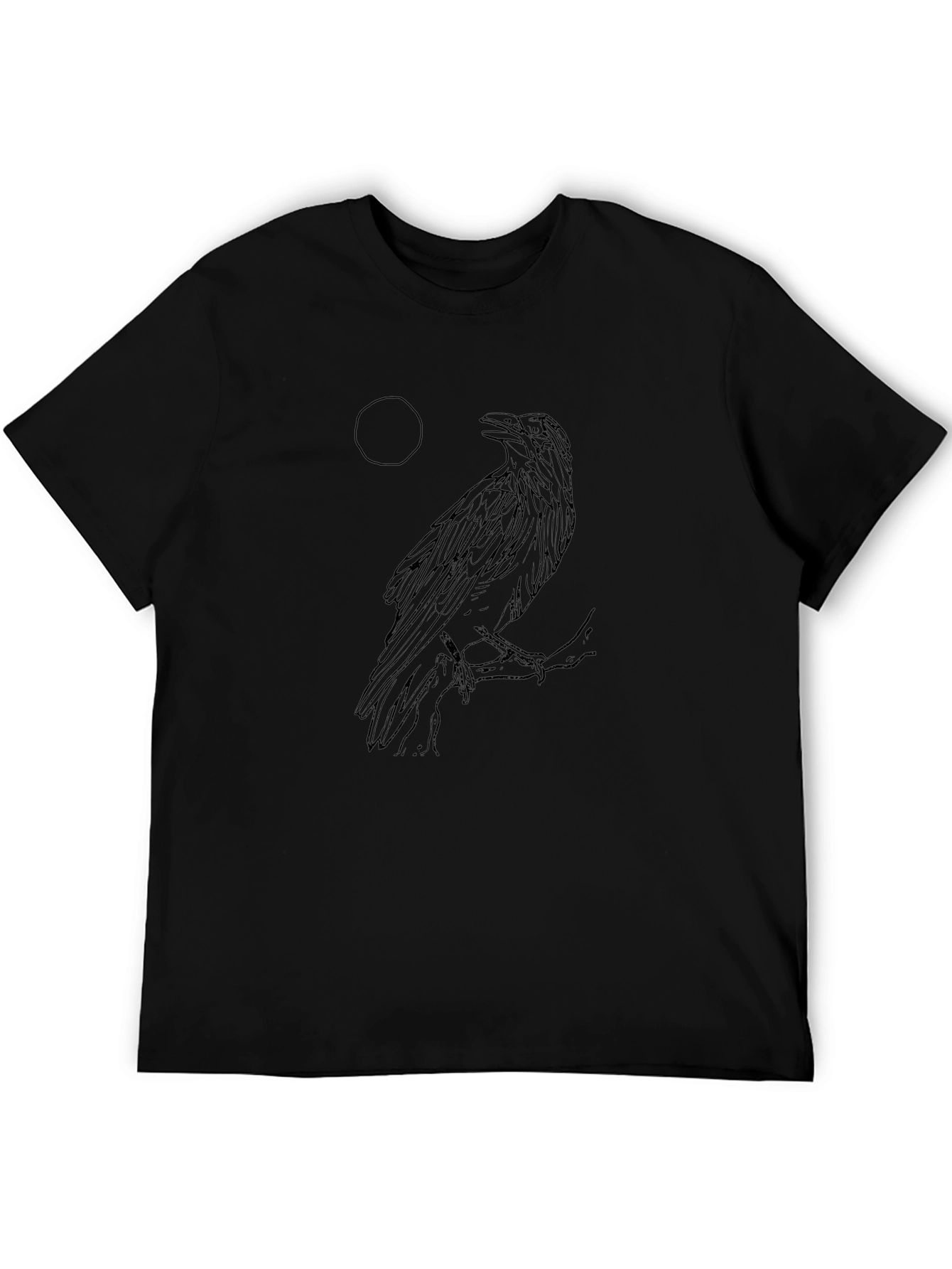 Camiseta Negra Cuervo y Luna