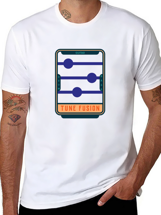 Camiseta Negra Tune Fusion Guitarra y Bajo