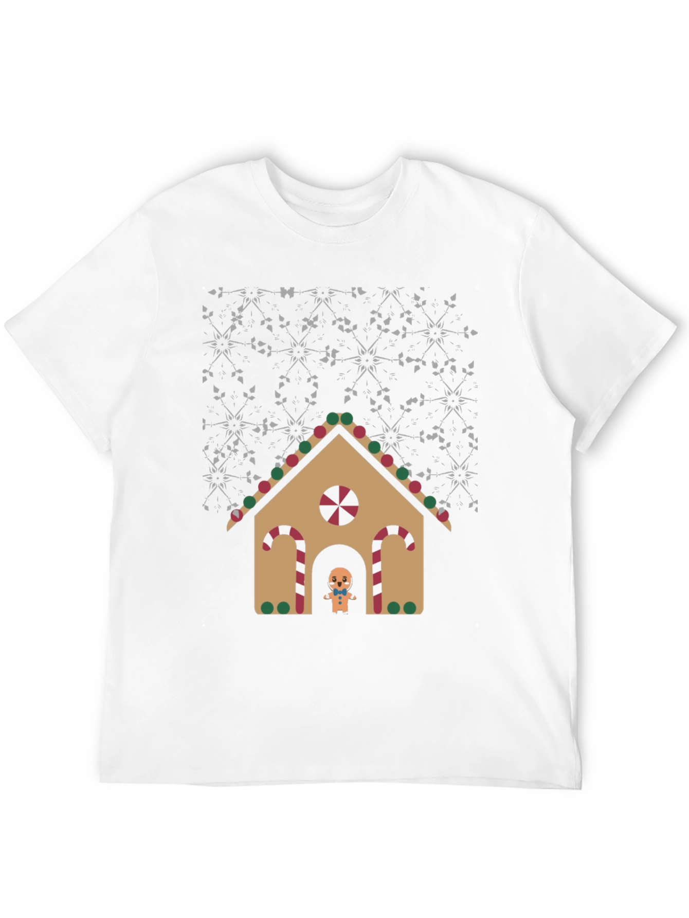 Camiseta Navideña con Casa de Jengibre