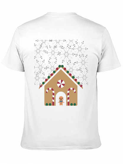 Camiseta Navideña con Casa de Jengibre