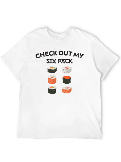 Camiseta Negra: Check Out My Six Pack Sushi