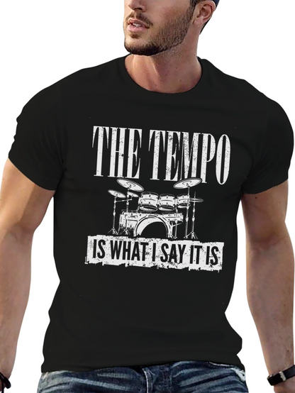 Camiseta Negra The Tempo para Músicos