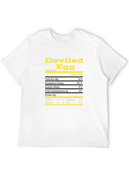 Camiseta Negra Huevo Endiablado - Información Nutricional Divertida