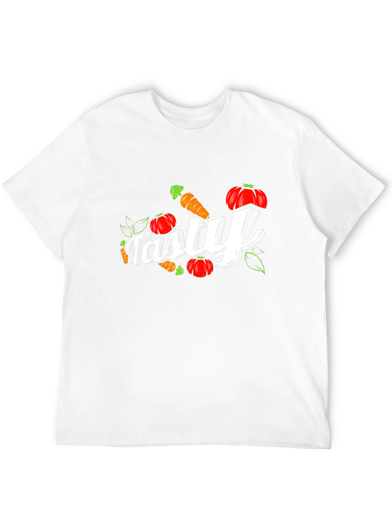 Camiseta Negra Tasty con Zanahorias y Calabazas