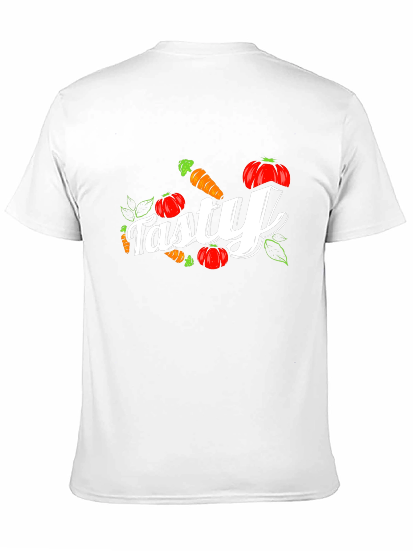 Camiseta Negra Tasty con Zanahorias y Calabazas