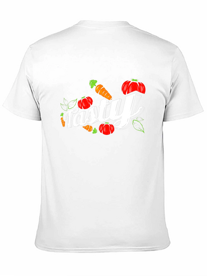 Camiseta Negra Tasty con Zanahorias y Calabazas